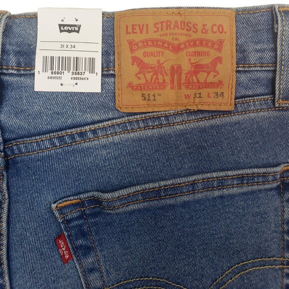 Levi's 511 Slim Stretch Jeans, size 31 x 34, NWT brand new with tags - Picture 3 of 5
